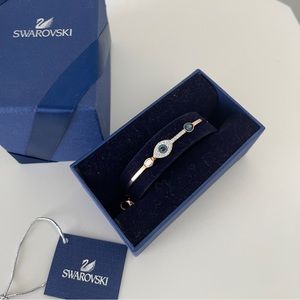 Swarovski Symbolic bangle, Evil eye, Blue, Mixed metal finish, brand new